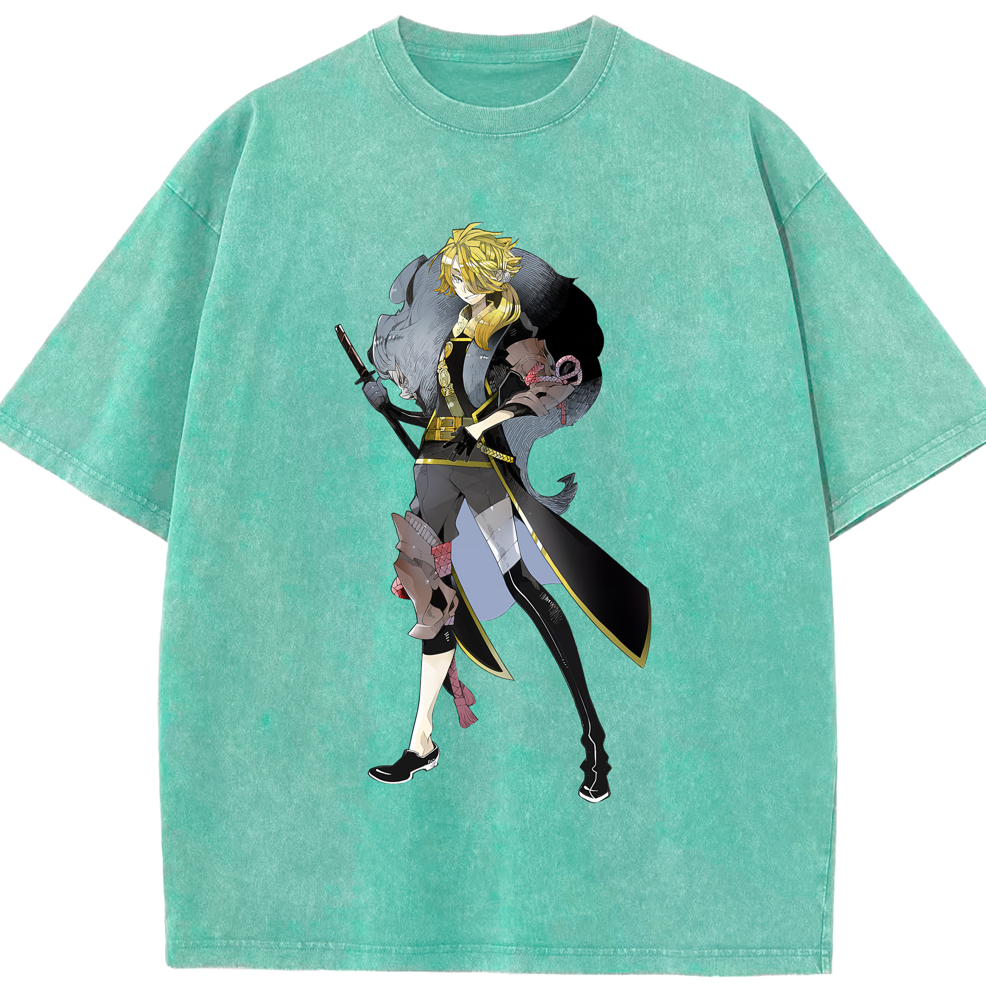 （画像用） 刀剣乱舞 Touken Ranbu 綿100% ヴィンテージ風 半袖Tシャツ（フロントプリント）